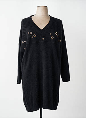 Robe pull resserrée sur le bas manches longues noir FUEGO WOMAN femme