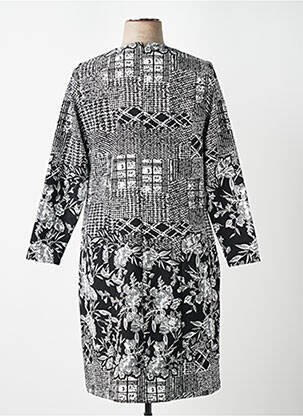 Robe mi-longue manches longues manches longues noir GUY DUBOUIS femme