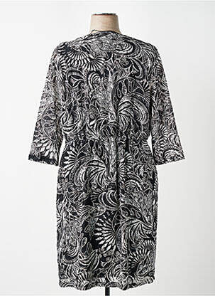 Robe mi-longue manches 3/4 manches 3/4 noir GREGORY PAT femme