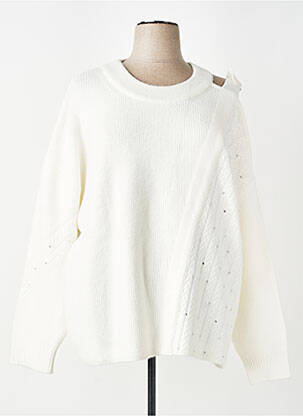 Pull resserrée sur le bas manches longues beige JOSEPH RIBKOFF femme