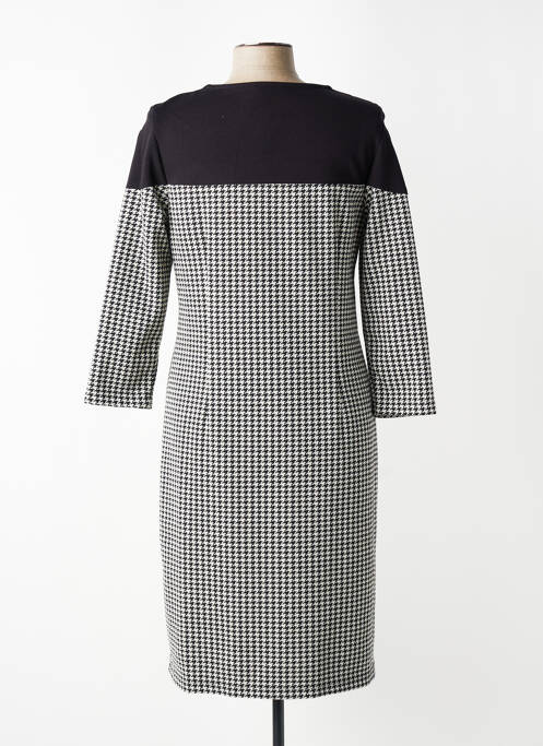 Robe mi-longue manches longues manches longues noir FRANK WALDER femme