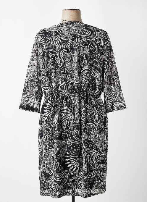 Robe mi-longue manches 3/4 manches 3/4 noir GREGORY PAT femme
