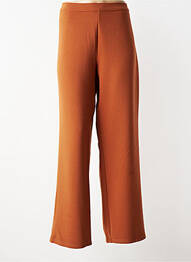 Pantalon large fermeture zip latéral taille normale orange GREGORY PAT femme