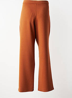 Pantalon large fermeture zip latéral taille normale orange GREGORY PAT femme