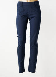 Pantalon slim taille élastique taille normale bleu GRIFFON femme