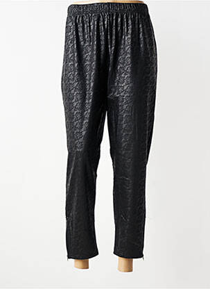 Pantalon slim taille élastique taille normale noir POMME ROUGE femme