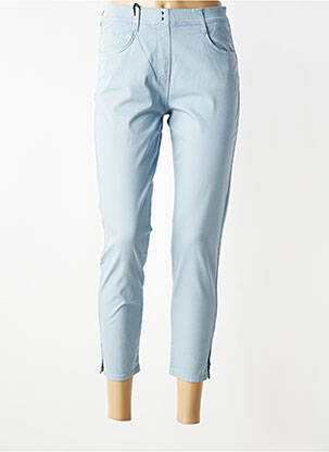 Pantalon 7/8 stretch taille normale bleu EAST DRIVE femme