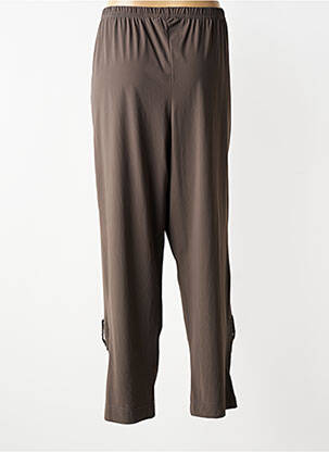 Pantalon 7/8 stretch taille normale marron FRANCK ANNA femme