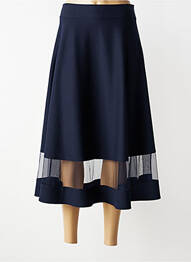 Jupe longue tissage crêpe bleu JOSEPH RIBKOFF femme