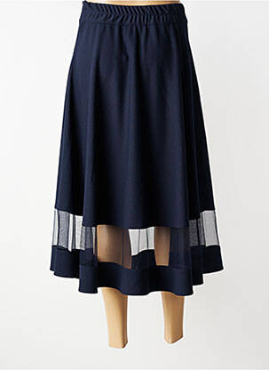 Jupe longue fermeture zip latéral bleu JOSEPH RIBKOFF femme