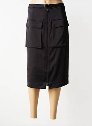 Jupe mi-longue taille à pinces noir CATNOIR femme