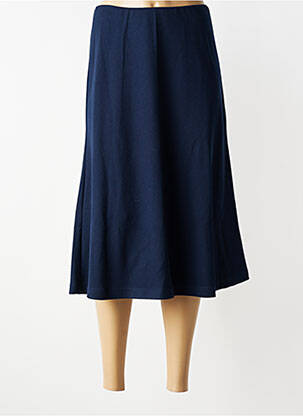 Jupe mi-longue coupe évasée bleu RABE femme