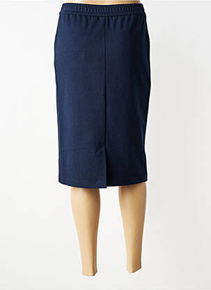 Jupe mi-longue coupe droite bleu RABE femme