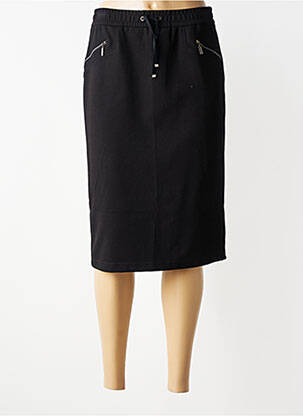 Jupe mi-longue coupe droite noir RABE femme