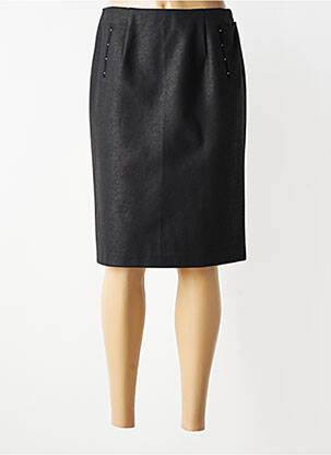 Jupe mi-longue stretch noir FRANK WALDER femme