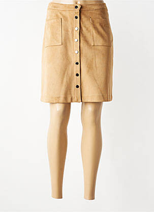 Jupe courte taille à pinces beige FUEGO WOMAN femme