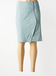 Jupe mi-longue taille à pinces bleu FUEGO WOMAN femme