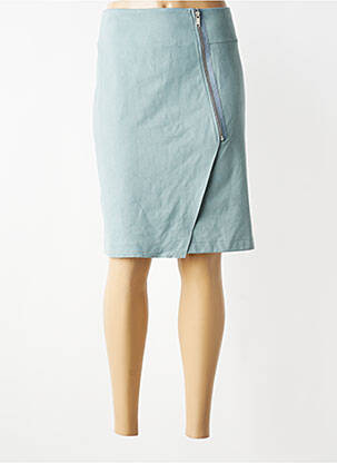 Jupe mi-longue taille à pinces bleu FUEGO WOMAN femme