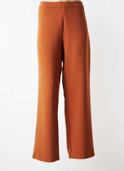 Pantalon large fermeture zip latéral taille normale orange GREGORY PAT femme