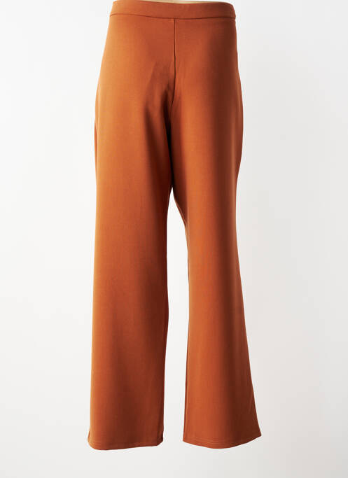 Pantalon large fermeture zip latéral taille normale orange GREGORY PAT femme