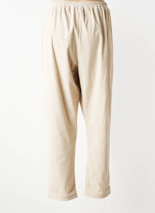 Pantalon droit stretch taille normale beige FRANCK ANNA femme