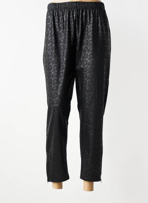 Pantalon slim taille élastique taille normale noir POMME ROUGE femme