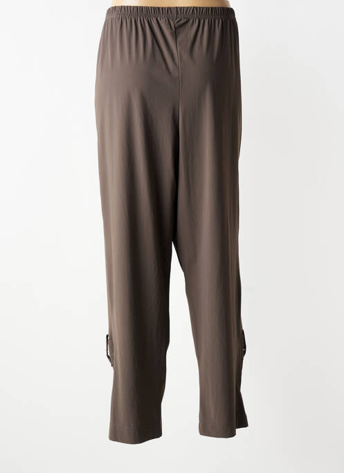 Pantalon 7/8 stretch taille normale marron FRANCK ANNA femme