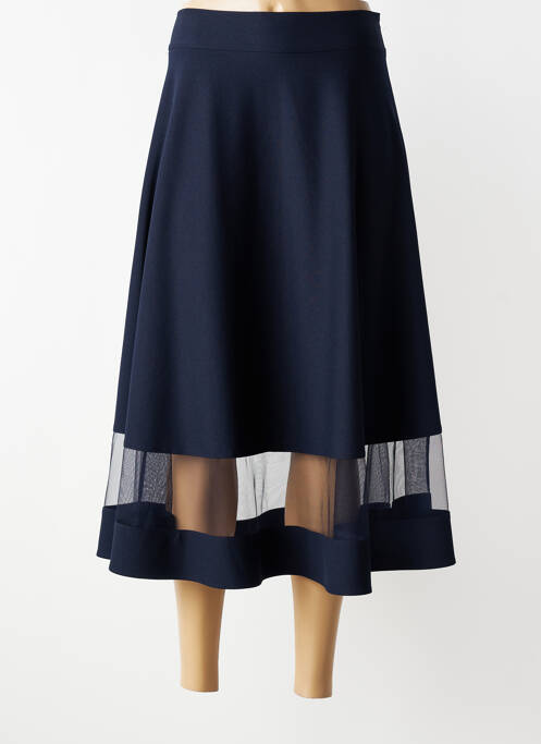 Jupe longue tissage crêpe bleu JOSEPH RIBKOFF femme