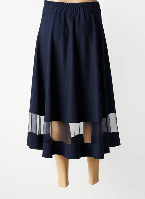 Jupe longue tissage crêpe bleu JOSEPH RIBKOFF femme