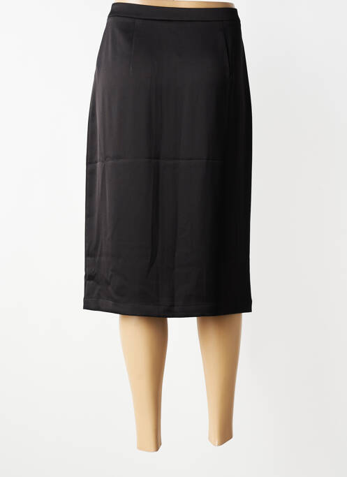 Jupe mi-longue taille à pinces noir CATNOIR femme