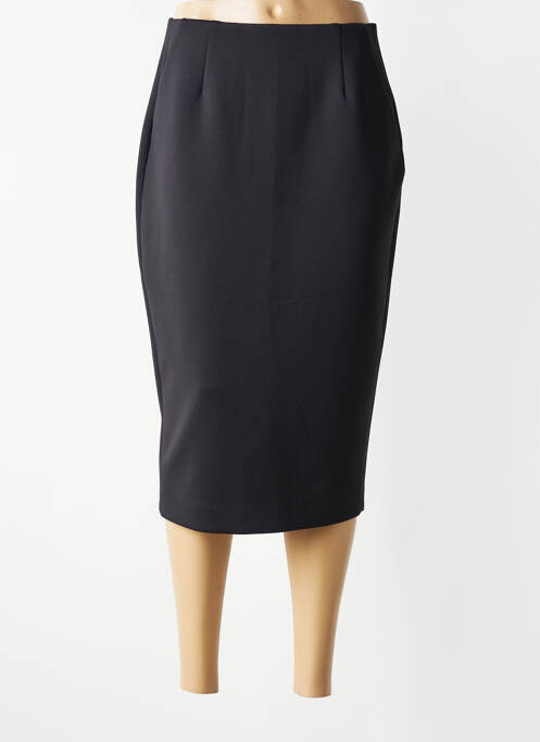 Jupe mi-longue taille à pinces noir CATNOIR femme