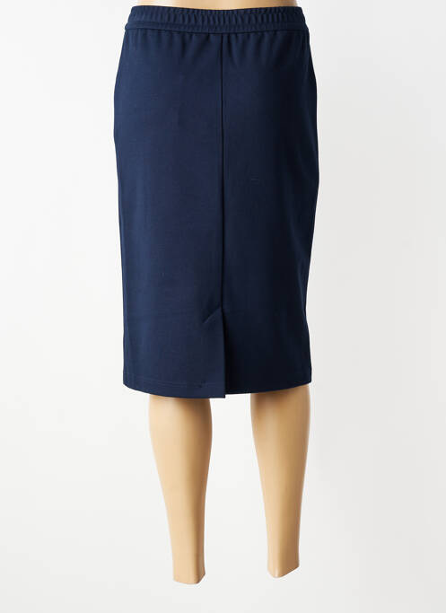 Jupe mi-longue coupe droite bleu RABE femme