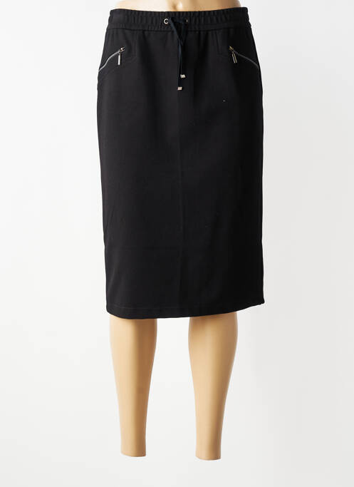 Jupe mi-longue coupe droite noir RABE femme