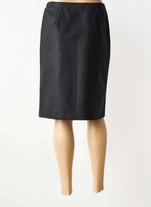 Jupe mi-longue coupe droite noir FRANK WALDER femme
