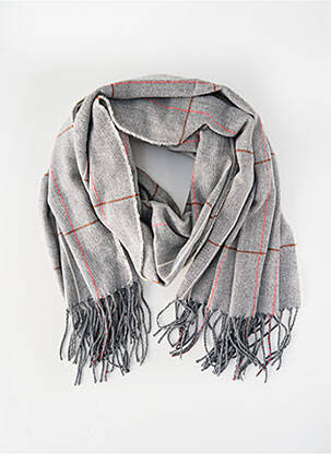 Echarpe imprimé carreaux gris YAYA femme
