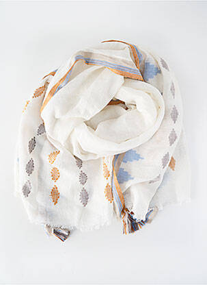 Foulard imprimé fantaisie blanc YERSE femme