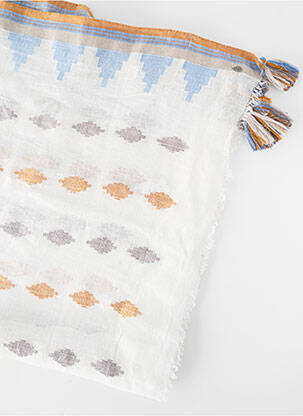 Foulard imprimé fantaisie blanc YERSE femme