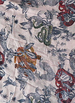 Foulard légère et transparente rose MAISON SCOTCH femme