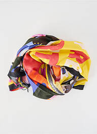 Foulard imprimé fantaisie bleu MAISON SCOTCH femme