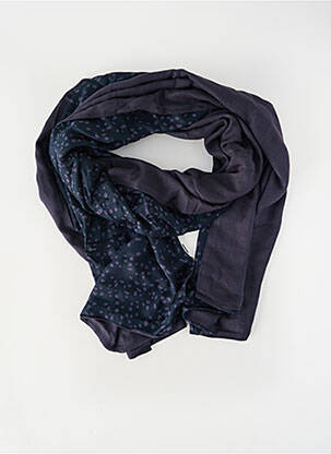 Foulard tissage popeline bleu YAYA femme