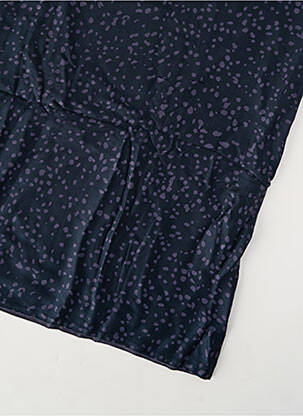 Foulard tissage popeline bleu YAYA femme