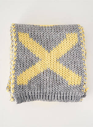 Echarpe stretch jaune E.SAVALL femme