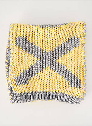Echarpe stretch jaune E.SAVALL femme