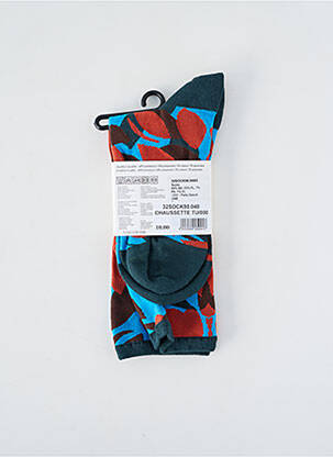 Chaussettes stretch bleu ZILCH femme