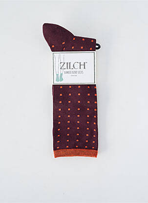 Chaussettes stretch rouge ZILCH femme