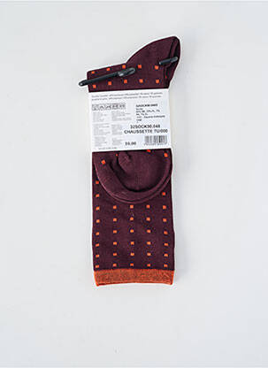 Chaussettes stretch rouge ZILCH femme