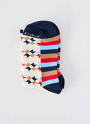 Chaussettes stretch bleu MAISON SCOTCH femme