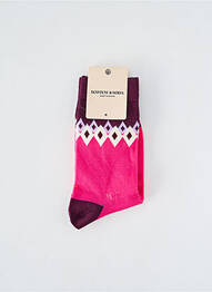 Chaussettes stretch rose MAISON SCOTCH femme