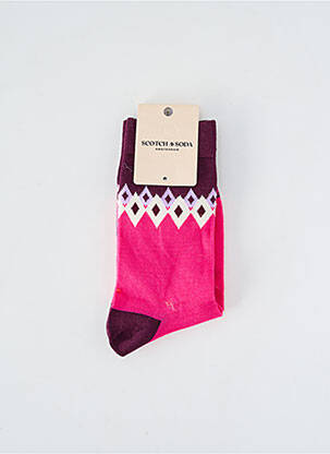 Chaussettes stretch rose MAISON SCOTCH femme