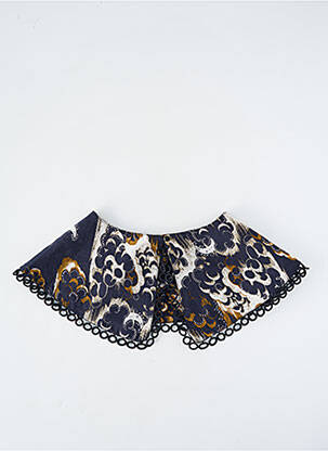 Col / tour de cou tissage popeline bleu MAISON SCOTCH femme
